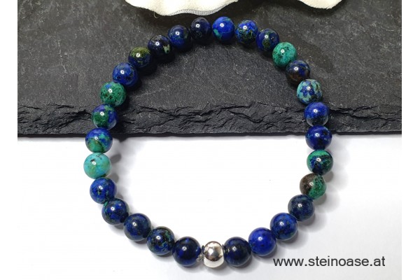 Armband Azurit Malachit 6mm
